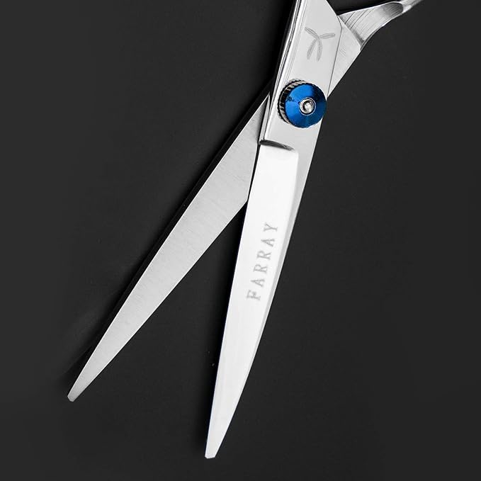 FARRAY Hair Cutting Scissors，6.5 Inch Professional Stainless Steel Barber Hair Scissors，for Both Salon and Home Use (Silver)