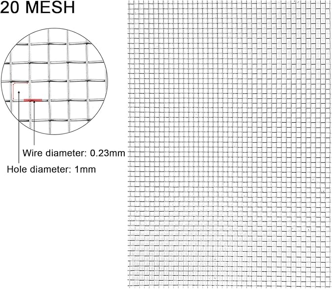 Stainless Steel Woven Wire Mesh, Metal Woven Mesh, 20 Mesh Stainless Steel Air - Image 2