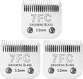 3 Pcs Size 7FC Detachable Dog Grooming Blades, Compatible with Andis, Oster A5, Wahl KM10 Series Clippers, Cut Length 3.2mm, Silver (7FC 3.2mm, 3Packs)