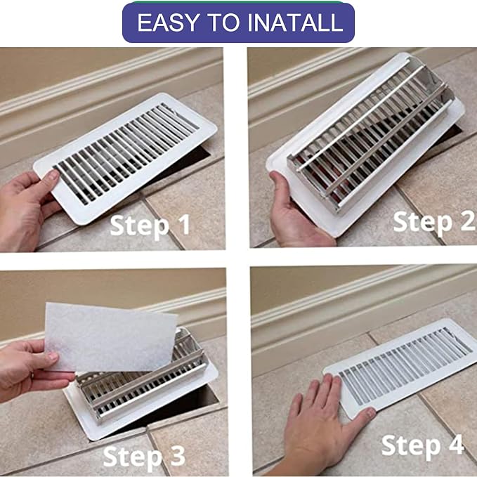 Air Vent Filter 4 x 10 Inch, Thin Air Vent Floor Heater Pre-Filter Sheet Work - Image 5