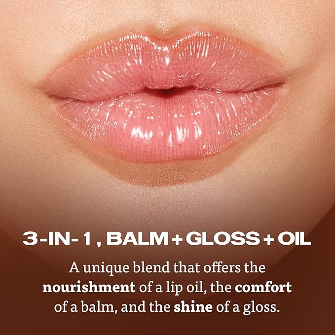 Sacheu Lip Elixir Nourishing and Hydrating Lipgloss — Moisturizing Plumping Lip Gloss Enriched with Collagen, Non-Sticky Lip Color Smooth High-Shine Finish, Vegan & Cruelty-Free, Midnight Lychee