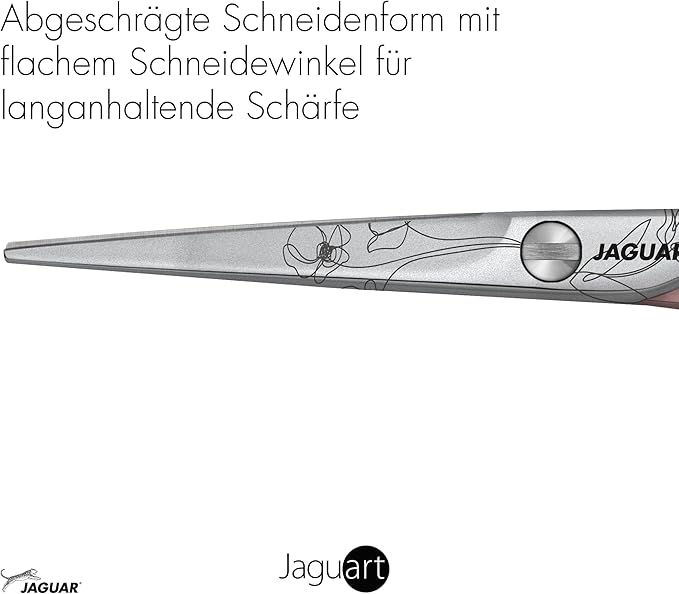 Jaguar Tender Love Floral Hairdressing Scissors, Right Handed Offset Handle, 5.5 Inch