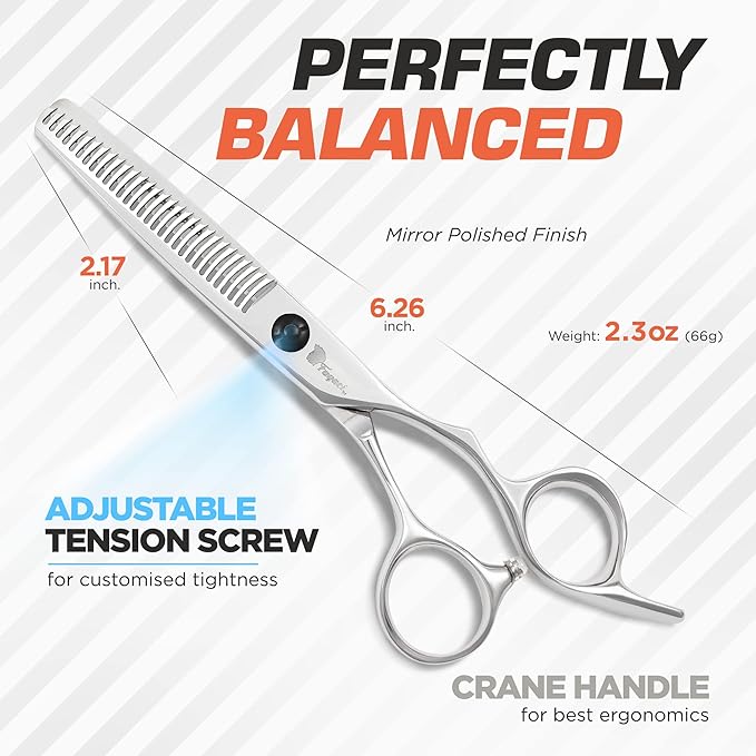 Fagaci Professional Thinning Shears & Hair Clippers for Barbers with Precise Cutting, Turbo Cordless Hair Clippers for Men Professional, Thinning Scissors, Hair Shears, Barber Scissors
