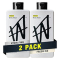 W By Jake Paul Exfoliating Body Wash for Men, Vitamin-Infused, Hydrating Shower Gel, Fresh Ice, 18 fl oz (Pack of 2)
