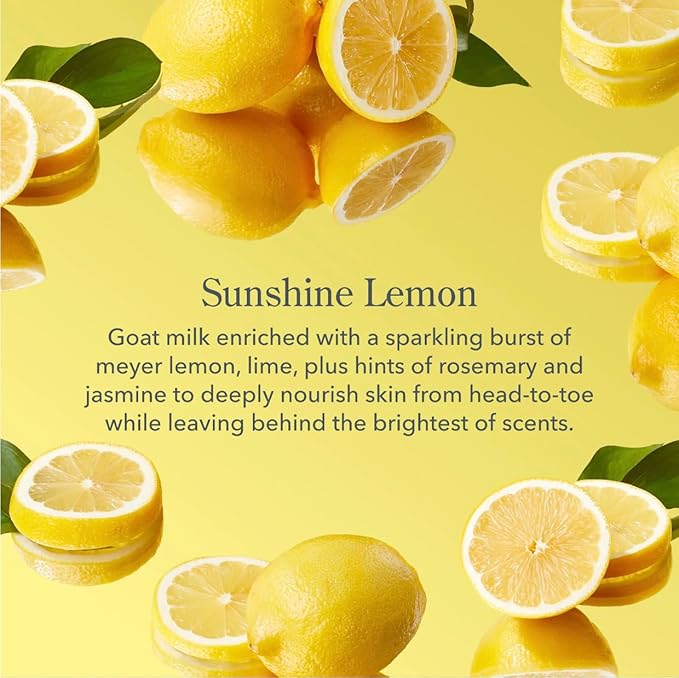 Beekman 1802 Face & Body Wipes, Sunshine Lemon Scented, 30 Count - Cleanses Dirt & Makeup, With Goat Milk, Aloe & Vitamin E - Alcohol Free, Biodegradable, Good for Sensitive Skin