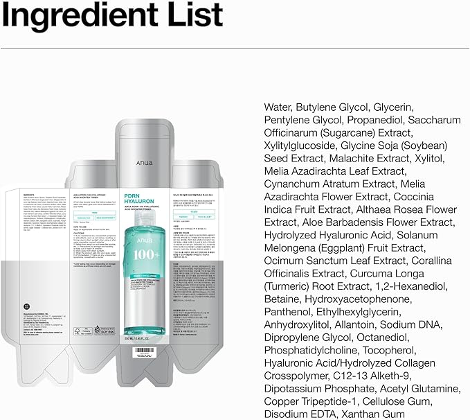 Anua PDRN 100 Hyaluronic Acid Booster Toner, Hydrating Face toner for Dry & Sensitive Skin, Salmon DNA with Moisture Plumping Effect, Glowy Non-Sticky Daily Toner, Korean Skincare (250ml / 8.45 fl oz)