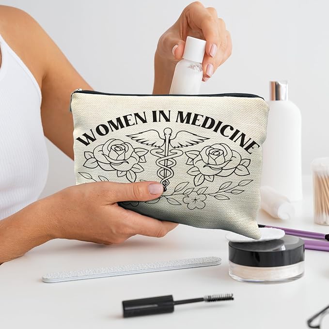 pharmacist gifts for women, women in medicine makeup bag, pharmacy gifts for coworkers, pharmacy technician gifts, medicine women cosmetic bag makeup pouch