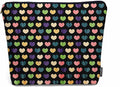 Makeup Bag Heart Makeup Bags For Purse Pouch, Colorful Love Hearts Travel Toiletry Bag Cosmetic Bag Makeup Bags Flax Makeup Organizer Bag Pencil Pouch For Man Woman