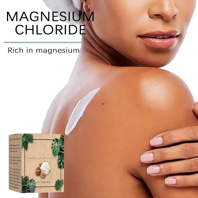 Magnesium Body Butter, Magnesium Cream Deeply Skin Moisturize Keep Skin Soft & Smooth for All Skin Types (1pcs) .
