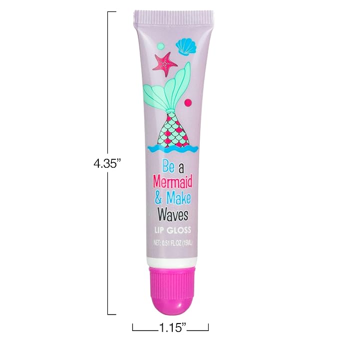 EXPRESSIONS 24pc Lip Gloss Kit - Unicorn Gifts Girls Teens Party Favors Makeup Collection Flavored Fruity Assorted Colors Non Toxic Set