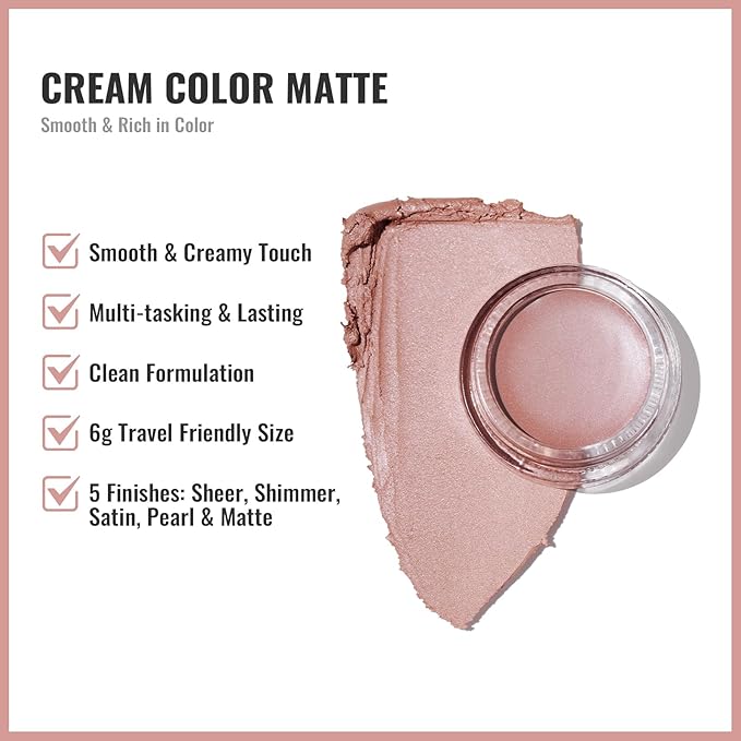 Oulac Matte Eyeshadow 3-in-1 Eyeshadow Eye Primer&Eyeliner Highly Pigmented Waterproof Smudge-proof Long Lasting Wear Smooth&Blendable Formula for Natural Look,Vegan & Cruelty-Free,CM05