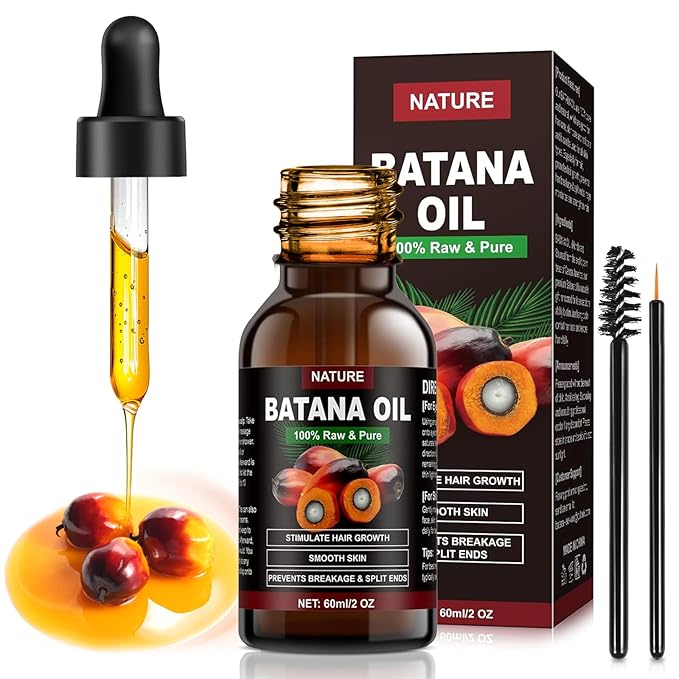 Batana Oil for Hair Growth - Organic, Unscented, Clear Oil for All Hair Types - Enhances Radiance & Nourishment