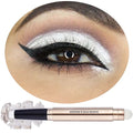 White Eyeshadow Stick Makeup，Cream Shimmer Smooth Glitter Eye Shadow Pencil Base Primer Palette, Waterproof Long Lasting EyeShadow Pen White Liner, Highlighter Stick Dimensional Eyes Look 01