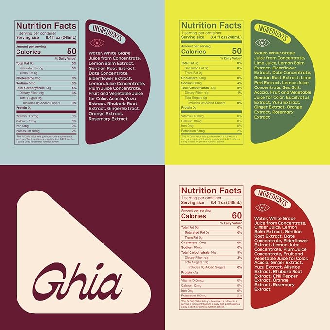 Ghia Non-Alcoholic Le Spritz | Variety 12-Pack | Canned Mocktail & Cocktail Mixer, Zero Proof Sparkling Apéritif with Soothing Herbal Extracts | No Sugar, No Artificial Flavors, Caffeine-Free (Lime & Salt, Soda, Ginger)