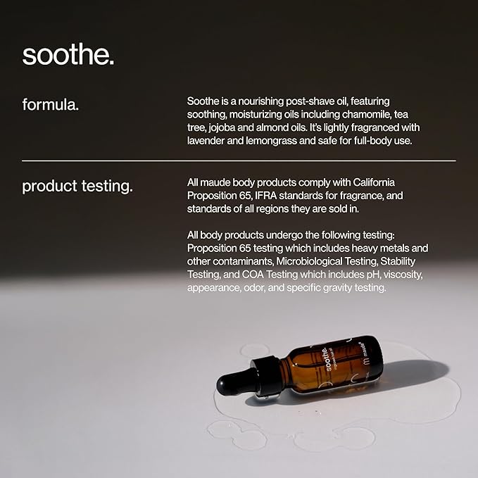 Maude Soothe - Ingrown Hair Treatment & After Shave Oil - Post Shave Skin Care for Legs, Underarms & Sensitive Areas - Safe for Sensitive Skin & Dermatologist Approved (0.5 oz)