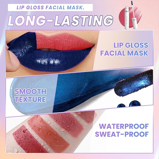 2025 New Peel Off Lip Stain Lip Tint, Matte Natural Mist Lip Tinted, Waterproof Long-Lasting Tear-off Lip Gloss, All-Day Vibrant Kiss-Proof Lip Stain,Smudge & Transfer Proof Lip Stains Masque (08#)