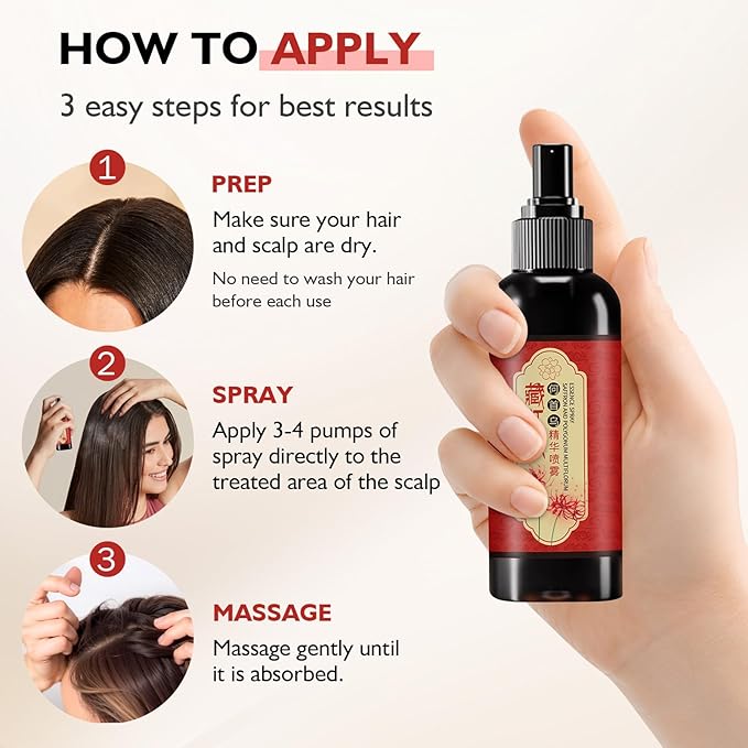 Saffron Hair Spray, Saffron Essence Spray for Hair Care, Nourishing Hair Care, Anti-Loss Root Strengthening, Improve Dryness and Frizz, Leaving Hairs Shiny Non-Frizzy (3 PCS)