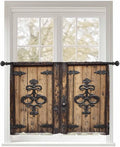 Sheer Curtains 54 Inch Length, Barn Door Semi Sheer Curtains Light Filtering by Unknown