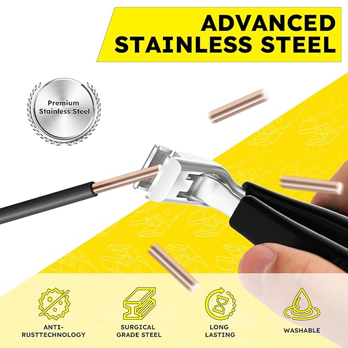 Angled Head Toe Nail Clippers for Thick Nails for Seniors, Straight Toenail Clippers with Catcher, Heavy Duty Large Toenail Clippers with Ergonomic Long ABS Handled