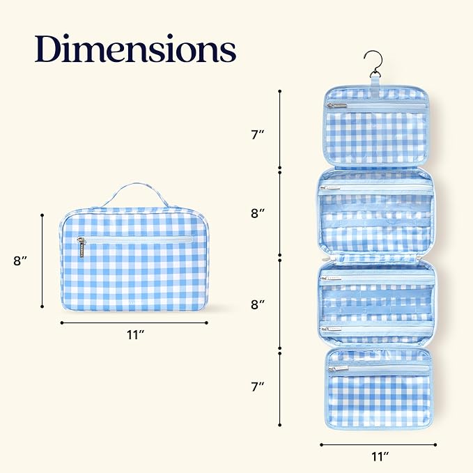 VANDEL Waterproof Hanging Toiletry Bag for Travelling, Hanging Makeup Bag, Cosmetic Travel Bags for Women Travel Toiletry Bags, Makeup Case Toiletries Organizer Hygiene Bathroom Shower Caddy