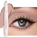 Eyeshadow Stick, Putty Matte Cream Eyeshadow Long-Lasting Crease-Proof Eye Shadow Eyeliner Pencil High Pigmented Neutral Highlighter Makeup Crayon with Blending Brush & Built-in Sharpener