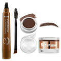 Boobeen Waterproof Eyebrow Pencil with Pomade, Brow Gel with Dual-ended Brush, Long-Lasting Natural Hair-Like Brows for All Skin Tones, Brown