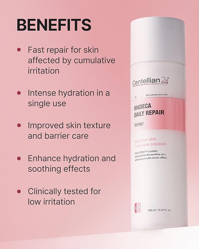 Centellian 24 Madeca Daily Repair Toner (5.07fl oz) - Hydrating & Soothing Face Toner for Sensitive Skin, Milky Tonor, Fast Absorbing, Strengthens Skin Barrier, Korean Skin Care. Centella Biome Water