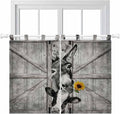 Funny Farm Animals Kitchen Curtains 45 Inch Length, Short Cafe Window Curtains by Unknown