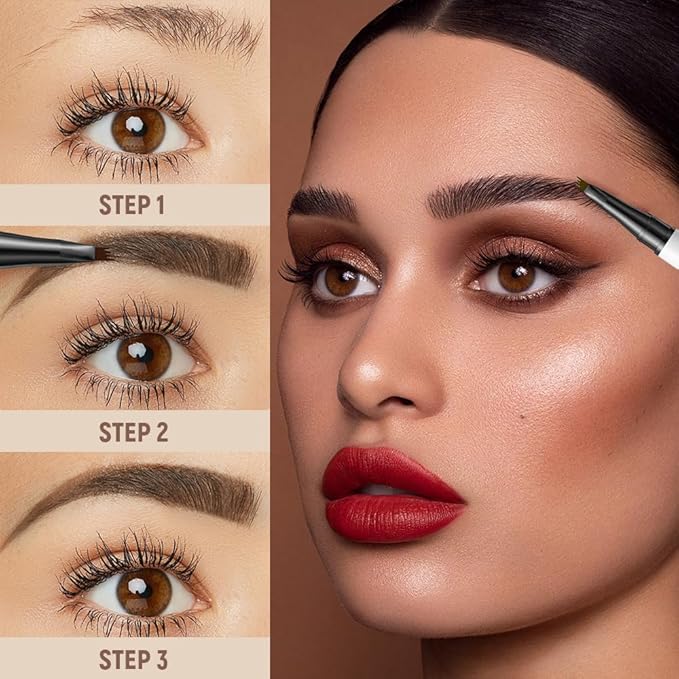 Eyebrow Pencil, Microblading Eyebrow Pencils for Women, Premium Magic 3D Waterproof Microblading Eyebrow Pen 4 Fork Tip Tattoo Pencil, Eye Brow Makeup Long-Lasting for Women (Grey)