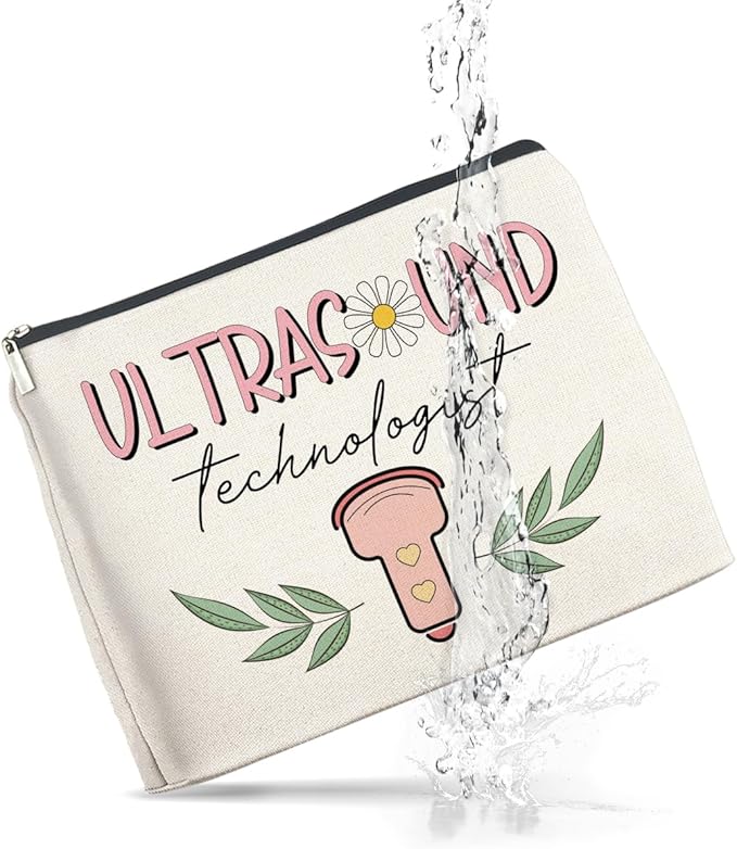 Ultrasound Technologist Gift Makeup Bag Sonogram Tech Gifts, Gifts for Women Sonographer Nurse Cosmetic Bag Zipper Makeup Pouch