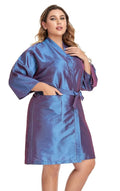 PERFEHAIR Salon Client Gown Robes Cape, Hair Salon Smock for Clients- Kimono Style (Purple)