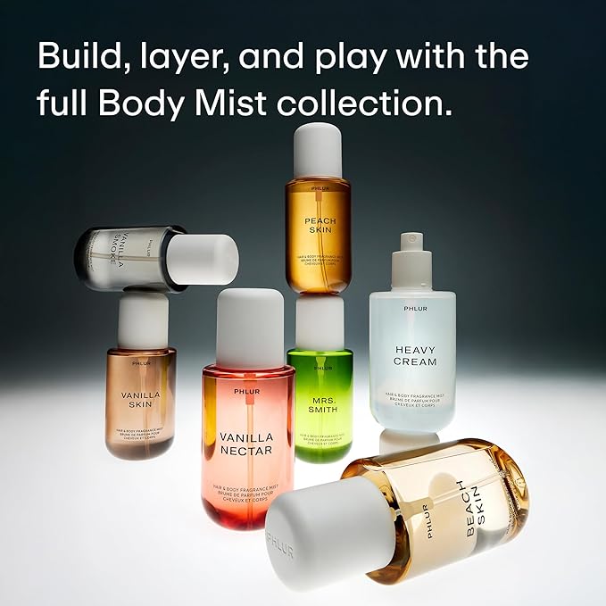 PHLUR Sweet Skin Trio - Exclusive 3pc Travel Size Body Mist Set ft. Vanilla Skin, Heavy Cream, Caramel Skin (3 x 3 fl oz)