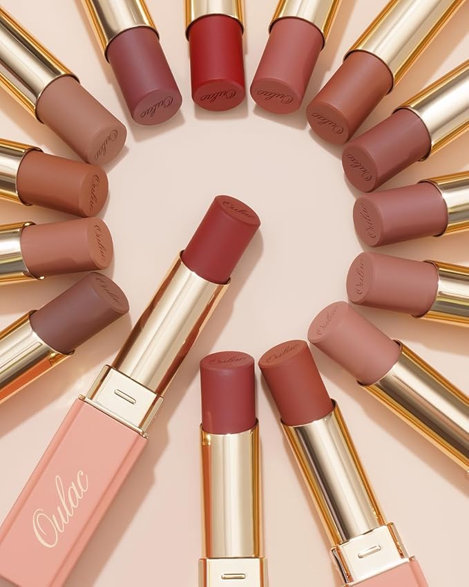 Oulac Color Rich Satin Lipstick - Pink Brown Full Coverage Lip Color, Creamy Silky-Smooth, Moisturizing, Satin Matte Finish, Infused With Shea Butter, Vegan & Clean Beauty, 4g, SG11 Breathtaking