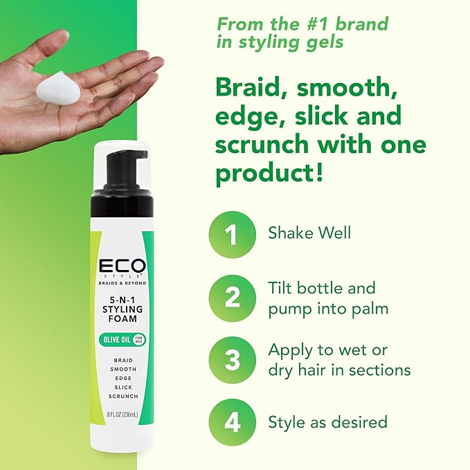 Eco Style Braids and Beyond - 5 in 1 Styling Foam