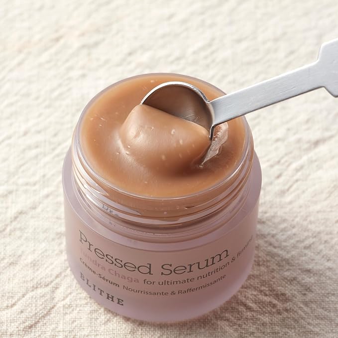 BLITHE Pressed Serum Chaga Mushroom - Advanced Skin Tightening Cream for Face, Face Tightening and Lifting Formula for a Natural Face Lift 0.91 fl oz