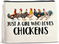 Chickens Gifts Makeup Bag Funny Chickens Gifts for Girl Women Cosmetic Bag Zipper Makeup Pouch Gift