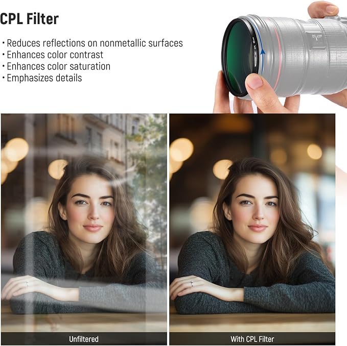 NEEWER 62mm UV/CPL/ND Lens Filter Kit - Image 5