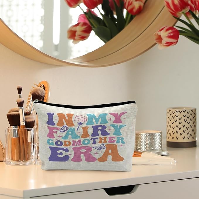 Fairy Godmother Makeup Bag, Godmother Gift, Godmother Gifts from Godchild, Best Godmother Gift, Gift for Godmother Cosmetic Bag Toiletry Bag