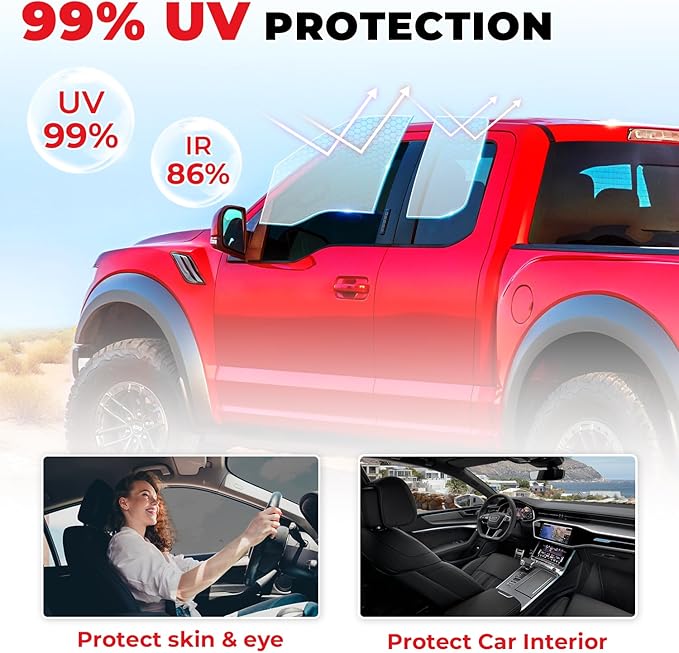 Car Window Tint Film-50% VLT Premium Cabon Tinting Roll | 36IN x 25FT| UV Shielding| Heat Resistance| Enhanced Privacy| Scratch Resistant| Professional Quality Window Tint Film for Auto