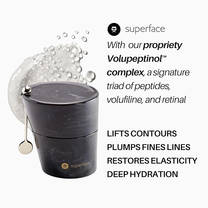 Superface Volupeptinol™ Time-Rewinding Cream – Anti-Aging Melting Beads Face Cream for Women & Men with Retinal, Peptides, Volufiline, Hyaluronic Acid, Fragrance-Free Korean Skincare, 50ml / 1.7oz