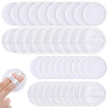 40 Pcs Cotton Powder Puffs Bulk Washable Soft Makeup Powder Pads, White Round Cosmetic Face Powders Makeup Puffs with Ribbon, for Loose Setting Blending Foundation Cream Pressed Body Powders
