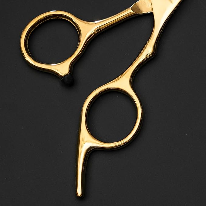 FARRAY Hair Cutting Scissors，6.5 Inch Professional Stainless Steel Barber Hair Scissors，for Both Salon and Home Use (Golden)