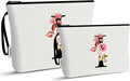 Vavabox A-Z Personalized Makeup Bag, Birthday Gifts for Women Mom, Gifts for Best Friend, Bride Bridesmaid Cosmetic bag (I, 03-White Set)