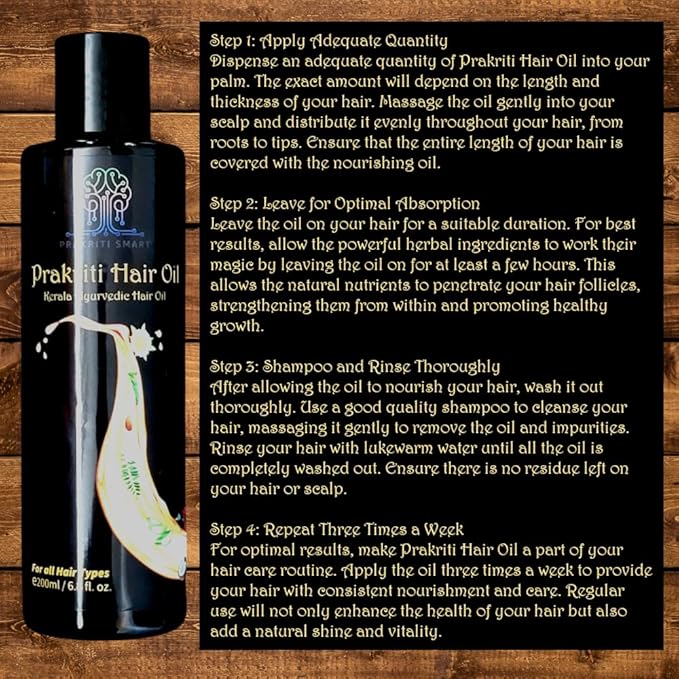 Pakriti Hair Oil - Kerala Ayurvedic hair oil with natural herbs