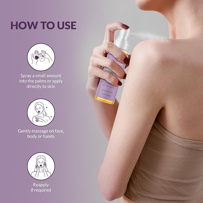 Majestic Pure Lavender Oil Body Mist- 100% Pure & Natural - After Shower Body Oils for Women and Men - Scented, Radiant, Skin Therapy Firming Massage Oil - 6.8 Fl Oz