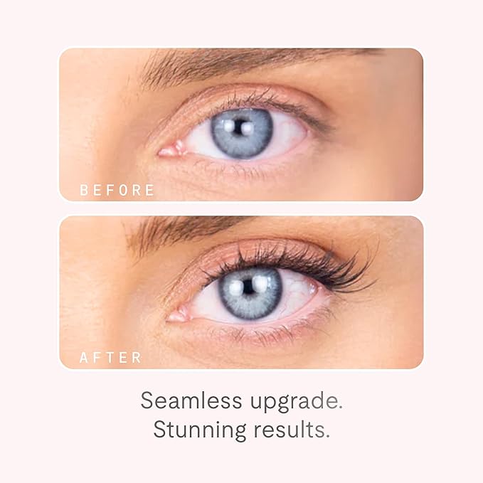 Silly George Single-Size Pop-On Lashes - DIY 1-Step Pre-Glued Faux Eyelash Cluster Kit, Natural Look Extensions, Pack of 24 Individual Clusters, Black - Rosy, 12mm