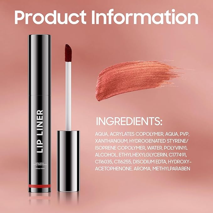 OETUIOW Lip Stain, Lip Gloss Lightweight Waterproof Stay on All Day, Smudge-proof Natural Finish, Vegan & Cruelty-Free, Stocking Stuffers for Teen Girls (Rose)