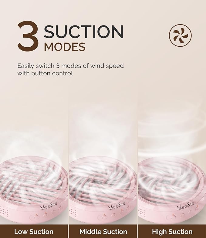 MelodySusie Cordless Nail Dust Collector,SProR 3500RPM Rechargeable Vacuum Fan Dust Extractor with Reusable Filter for Mobile Nail Tech, Salon & Home