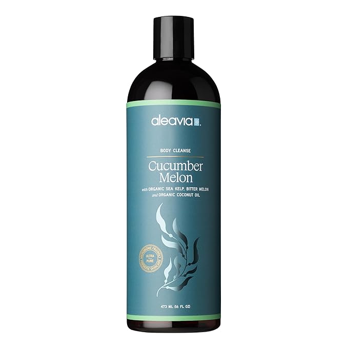 Aleavia Body Cleanse – Organic & All-Natural Prebiotic Body Wash with Organic Cucumber and Bitter Melon – Nourish Your Skin Microbiome – 16 Oz