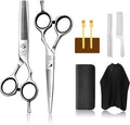 Fenice Peak 5.5'' Hair Cutting Scissors Set, Professional 440C Stainless Steel Barber Shears Kit with Cutting & Thinning Scissors, 9 PCS Hairdressing Tools for Men Women Salon Home Use